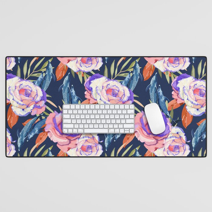 Dark landscape dolphins in the roses Desk Mat Gallery Image 1