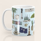 Charleston South Carolina Pattern - Blue Coffee Mug Gallery Image 3