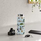 Charleston South Carolina Pattern - Blue Water Bottle Gallery Image 4