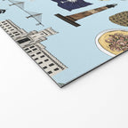 Charleston South Carolina Pattern - Blue Welcome Mat Gallery Image 2