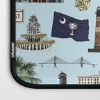 Charleston South Carolina Pattern - Blue Laptop Sleeve Gallery Image 3