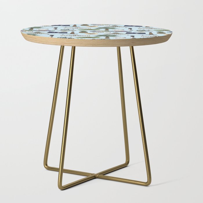 Charleston South Carolina Pattern - Blue Side Table Gallery Image 1
