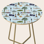 Charleston South Carolina Pattern - Blue Side Table Gallery Image 2