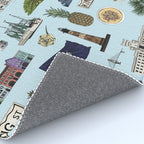 Charleston South Carolina Pattern - Blue Rug Gallery Image 4