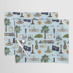 Charleston South Carolina Pattern - Blue Placemat Gallery Image 1