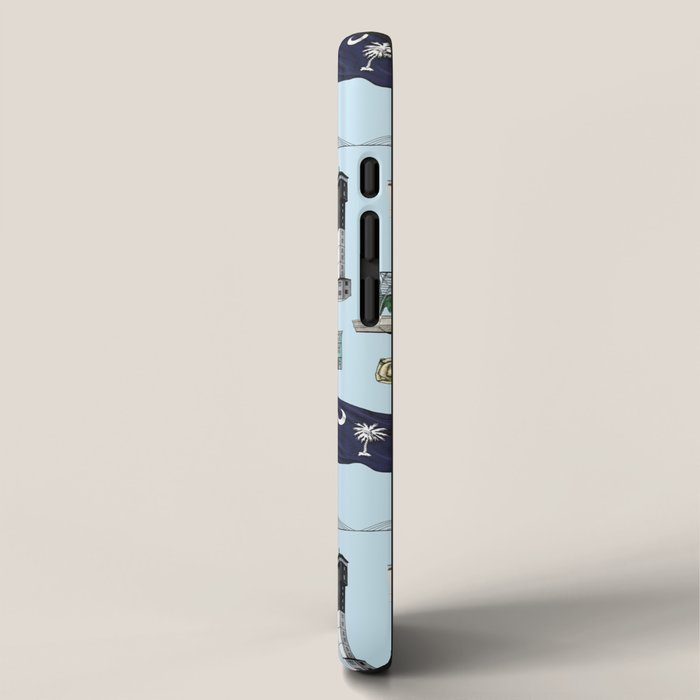 Charleston South Carolina Pattern - Blue iPhone Case Gallery Image 2