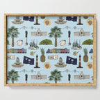 Charleston South Carolina Pattern - Blue Serving Tray Gallery Image 1