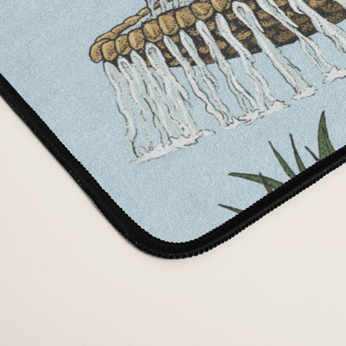 Charleston South Carolina Pattern - Blue Desk Mat Gallery Image 4