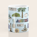 Charleston South Carolina Pattern - Blue Coffee Mug Gallery Image 4