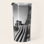 Pittsburgh Pennsylvania Steel City Skyline Bridge Black White Print Travel Mug Gallery Image 3