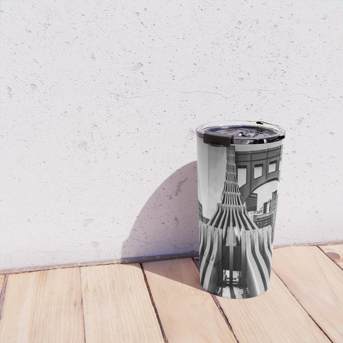 Pittsburgh Pennsylvania Steel City Skyline Bridge Black White Print Travel Mug Gallery Image 4