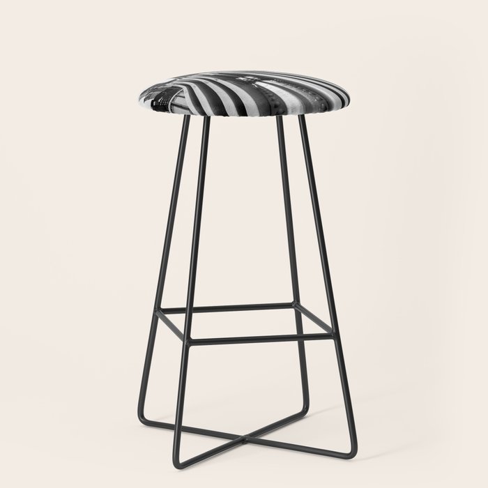 Pittsburgh Pennsylvania Steel City Skyline Bridge Black White Print Stool Gallery Image 1