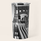 Pittsburgh Pennsylvania Steel City Skyline Bridge Black White Print Travel Mug Gallery Image 1