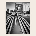 Pittsburgh Pennsylvania Steel City Skyline Bridge Black White Print Poster Gallery Image 4