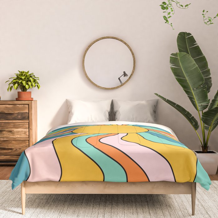 Retro 70s Colorful Sunshine Comforter Gallery Image 3