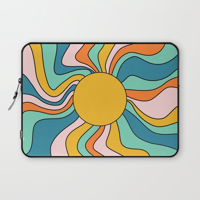 Retro 70s Colorful Sunshine Laptop Sleeve Gallery Image 1