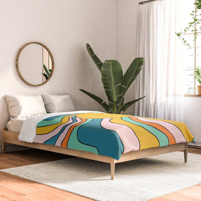 Retro 70s Colorful Sunshine Comforter Gallery Image 2