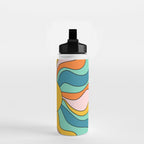 Retro 70s Colorful Sunshine Water Bottle Gallery Image 2