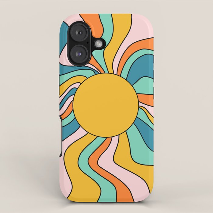 Retro 70s Colorful Sunshine iPhone Case Gallery Image 1