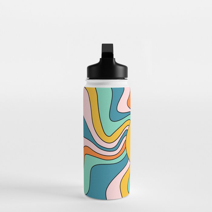 Retro 70s Colorful Sunshine Water Bottle Gallery Image 3