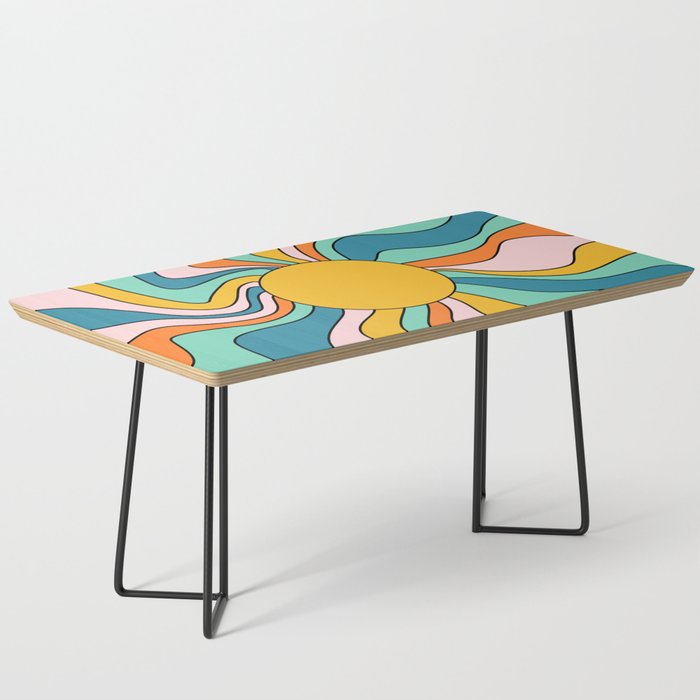 Retro 70s Colorful Sunshine Coffee Table Gallery Image 1
