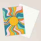 Retro 70s Colorful Sunshine Stationery Card Gallery Image 2
