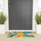 Retro 70s Colorful Sunshine Welcome Mat Gallery Image 3