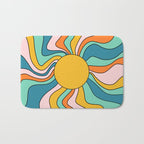 Retro 70s Colorful Sunshine Bath Mat Gallery Image 1