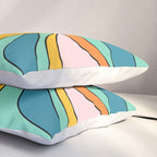 Retro 70s Colorful Sunshine Pillow Sham Gallery Image 3