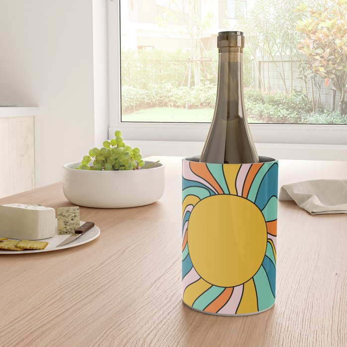 Retro 70s Colorful Sunshine Wine Chiller Gallery Image 4