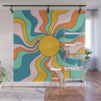 Retro 70s Colorful Sunshine Wall Mural Gallery Image 1