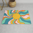 Retro 70s Colorful Sunshine Rug Gallery Image 1