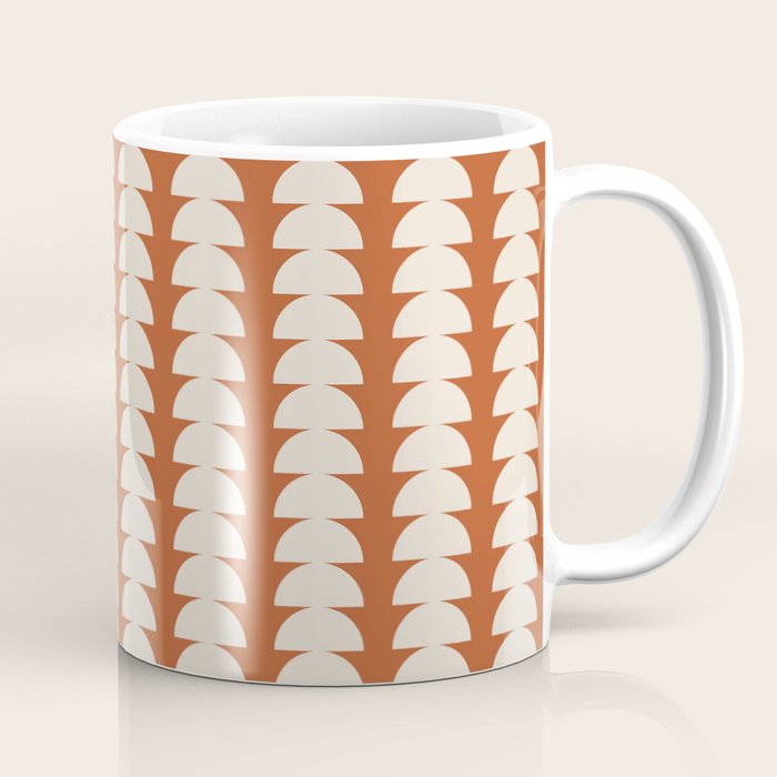 Maude Pattern - Vintage Orange Coffee Mug Gallery Image 1