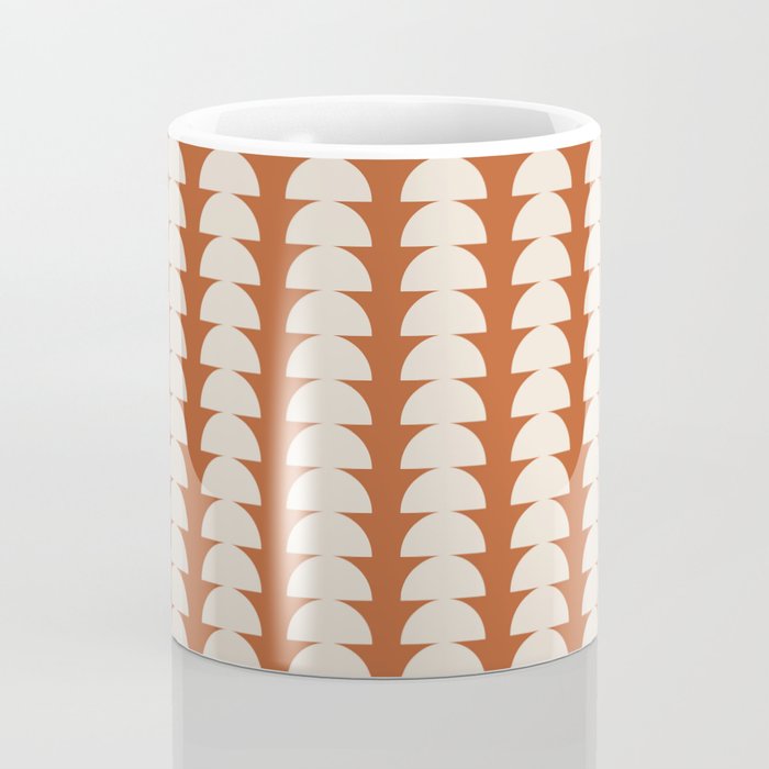 Maude Pattern - Vintage Orange Coffee Mug Gallery Image 4