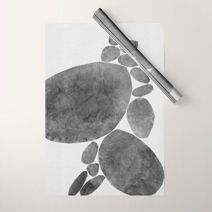 Balancing / Gray on White Wrapping Paper Gallery Image 1