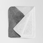 Balancing / Gray on White Throw Blanket Gallery Image 3
