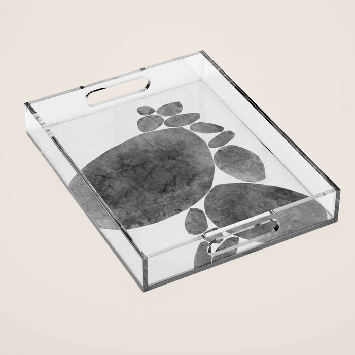 Balancing / Gray on White Acrylic Tray Gallery Image 1