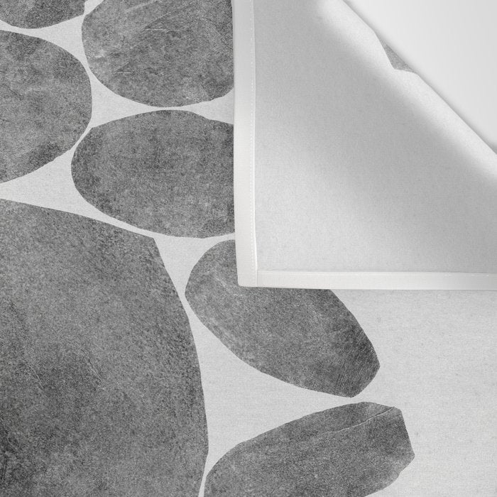 Balancing / Gray on White Wall Tapestry Gallery Image 3