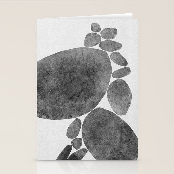 Balancing / Gray on White Stationery Card Gallery Image 2