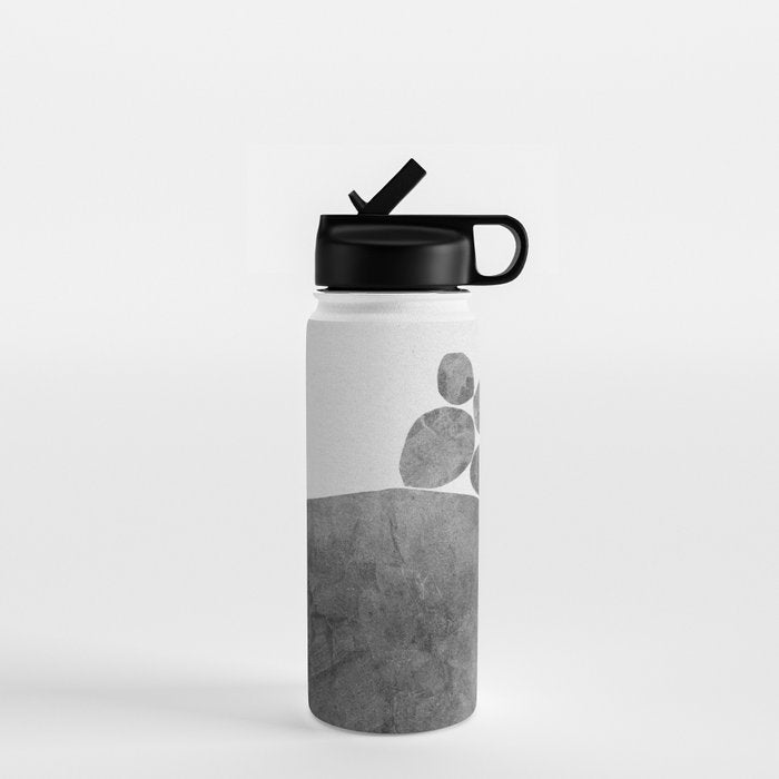 Balancing / Gray on White Water Bottle Gallery Image 1