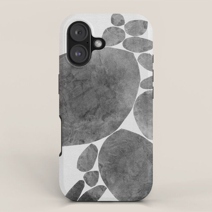 Balancing / Gray on White iPhone Case Gallery Image 1