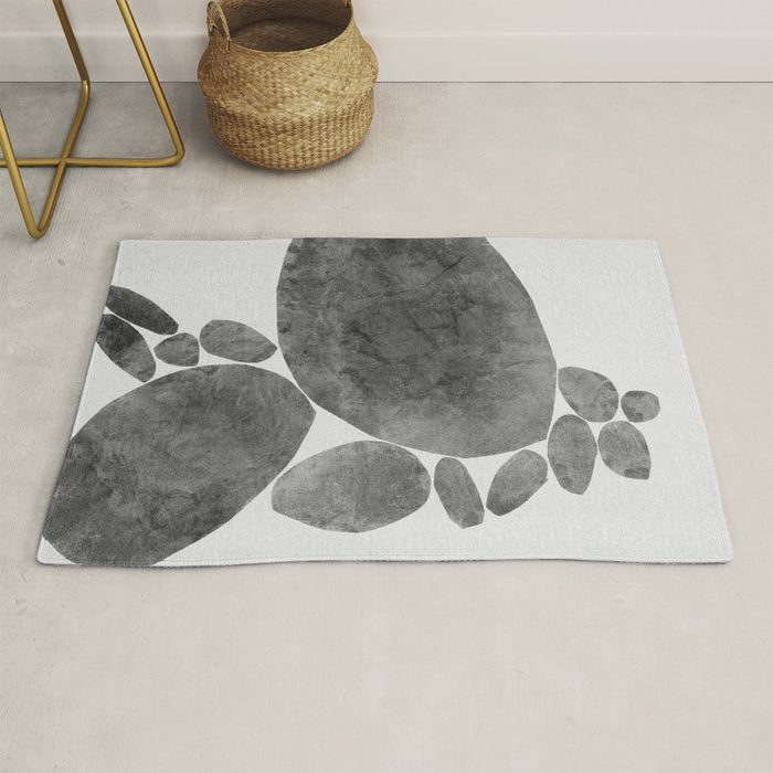 Balancing / Gray on White Rug Gallery Image 1