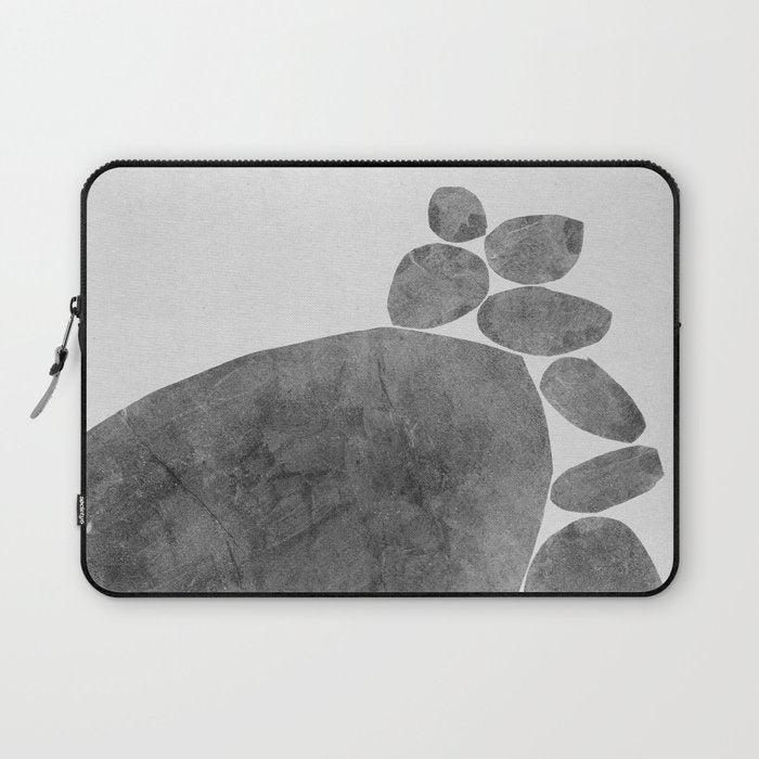 Balancing / Gray on White Laptop Sleeve Gallery Image 1
