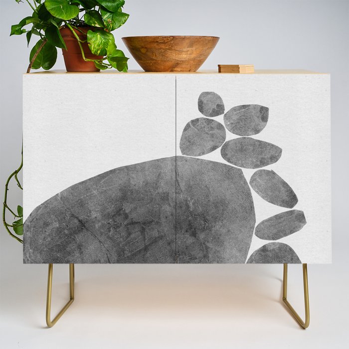 Balancing / Gray on White Credenza Gallery Image 1