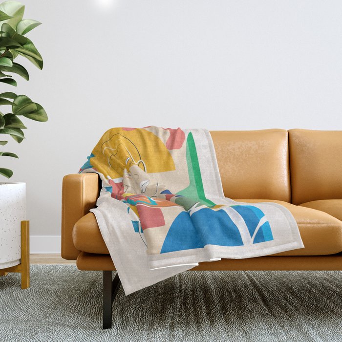 Abstract Woman 10 Throw Blanket Gallery Image 1