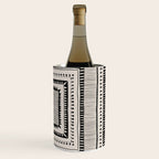 Black & White Symmetrical Pattern #2 Wine Chiller Gallery Image 3