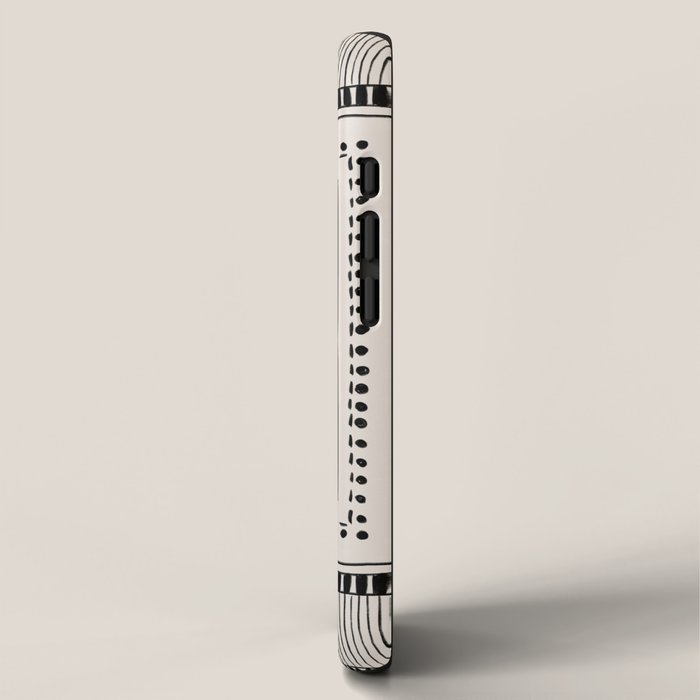 Black & White Symmetrical Pattern #2 iPhone Case Gallery Image 2