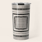 Black & White Symmetrical Pattern #2 Travel Mug Gallery Image 1