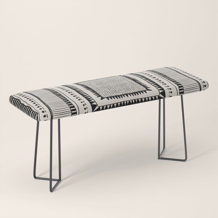 Black & White Symmetrical Pattern #2 Bench Gallery Image 1