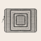 Black & White Symmetrical Pattern #2 Laptop Sleeve Gallery Image 1